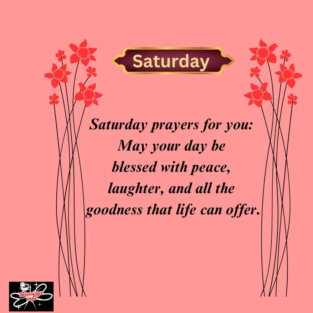 Saturday Prayers