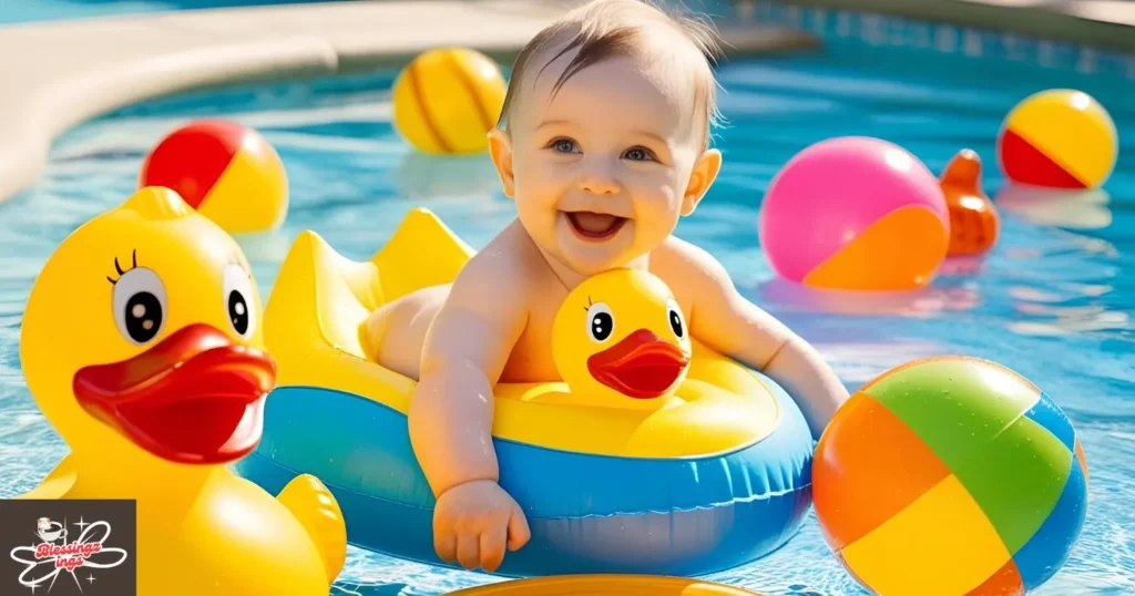 Baby Swimming Captions