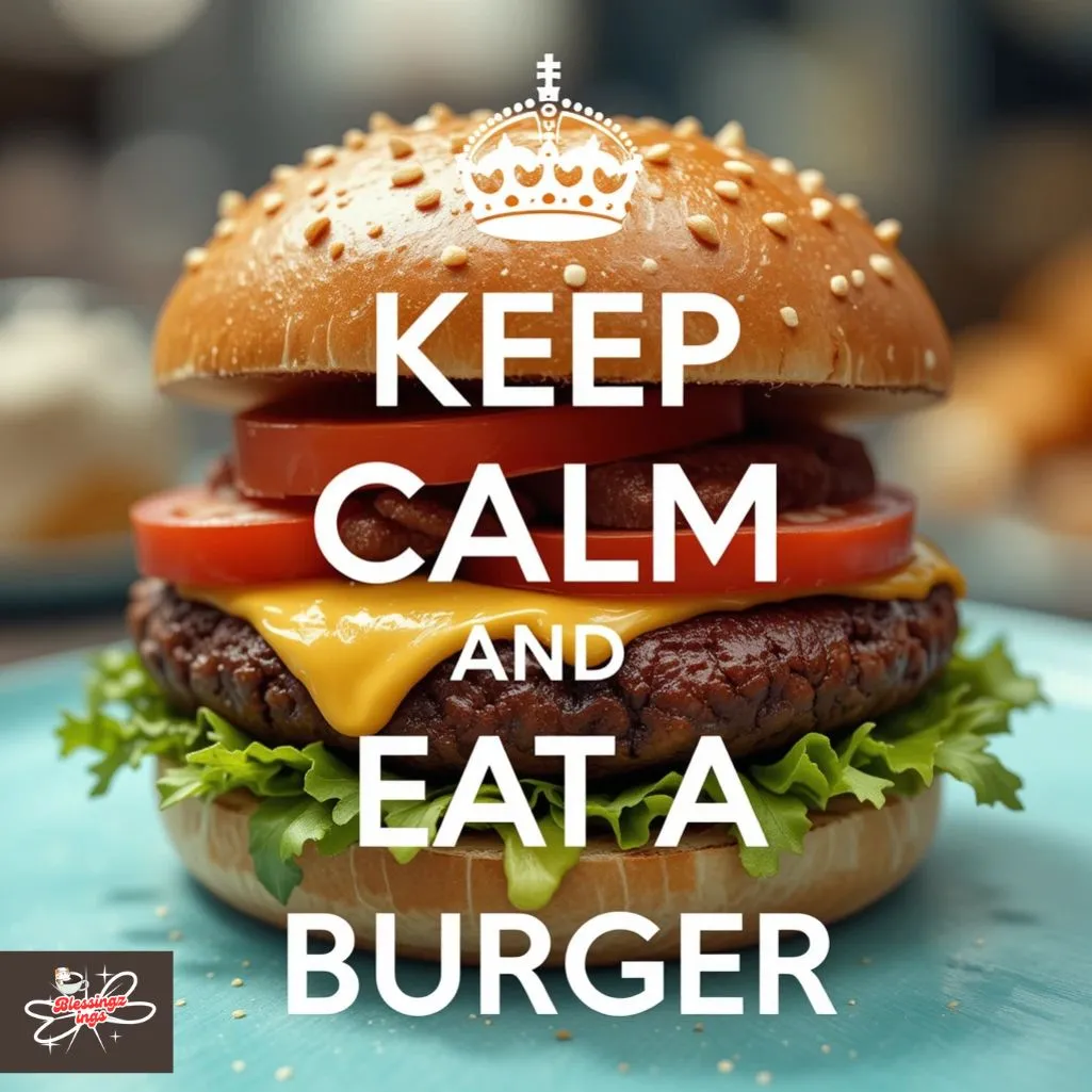 Keep Calm And Eat A Burger