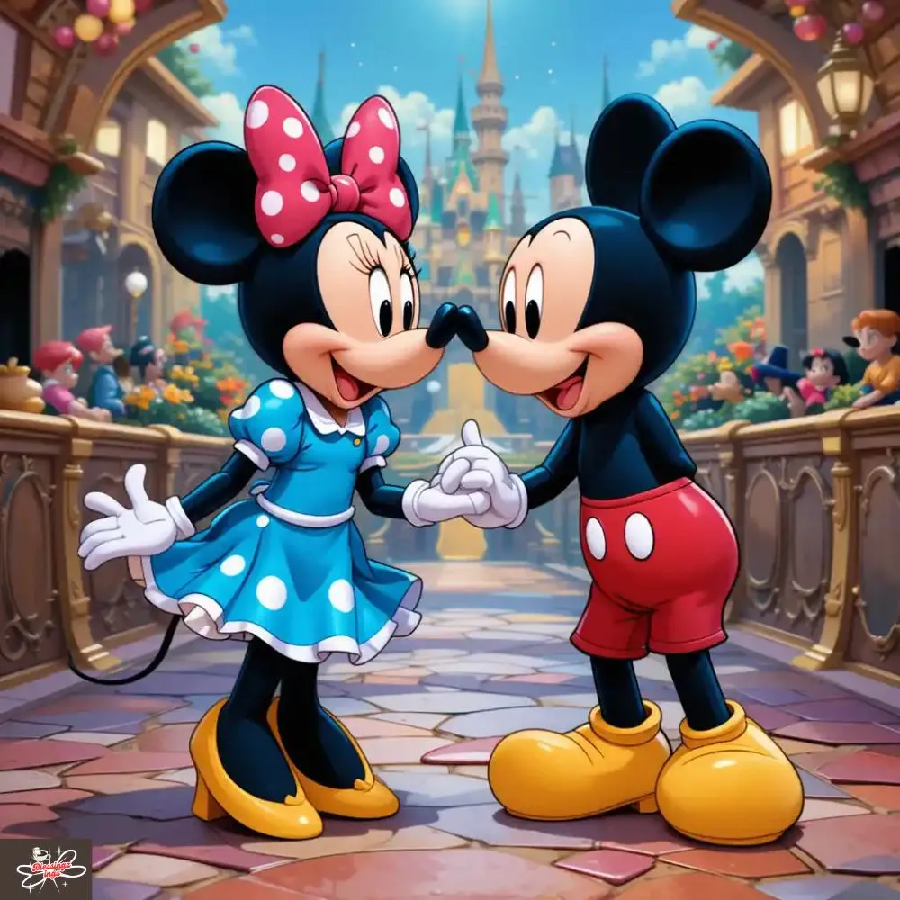 Minnie And Mickey Mouse Captions One Word