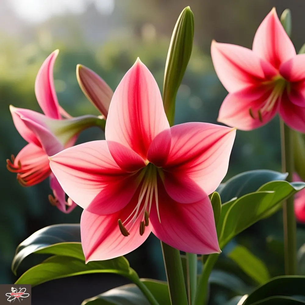 Pink Amaryllis Flower Captions